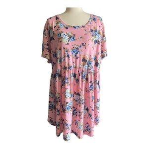 NWOT-JAMBY STYLES-PINK FLORAL DRESS-SIZE 3x